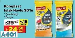 KOROPLAST ISLAK HAVLU 30'LU KOROPLAST ISLAK HAVLU 30'LU